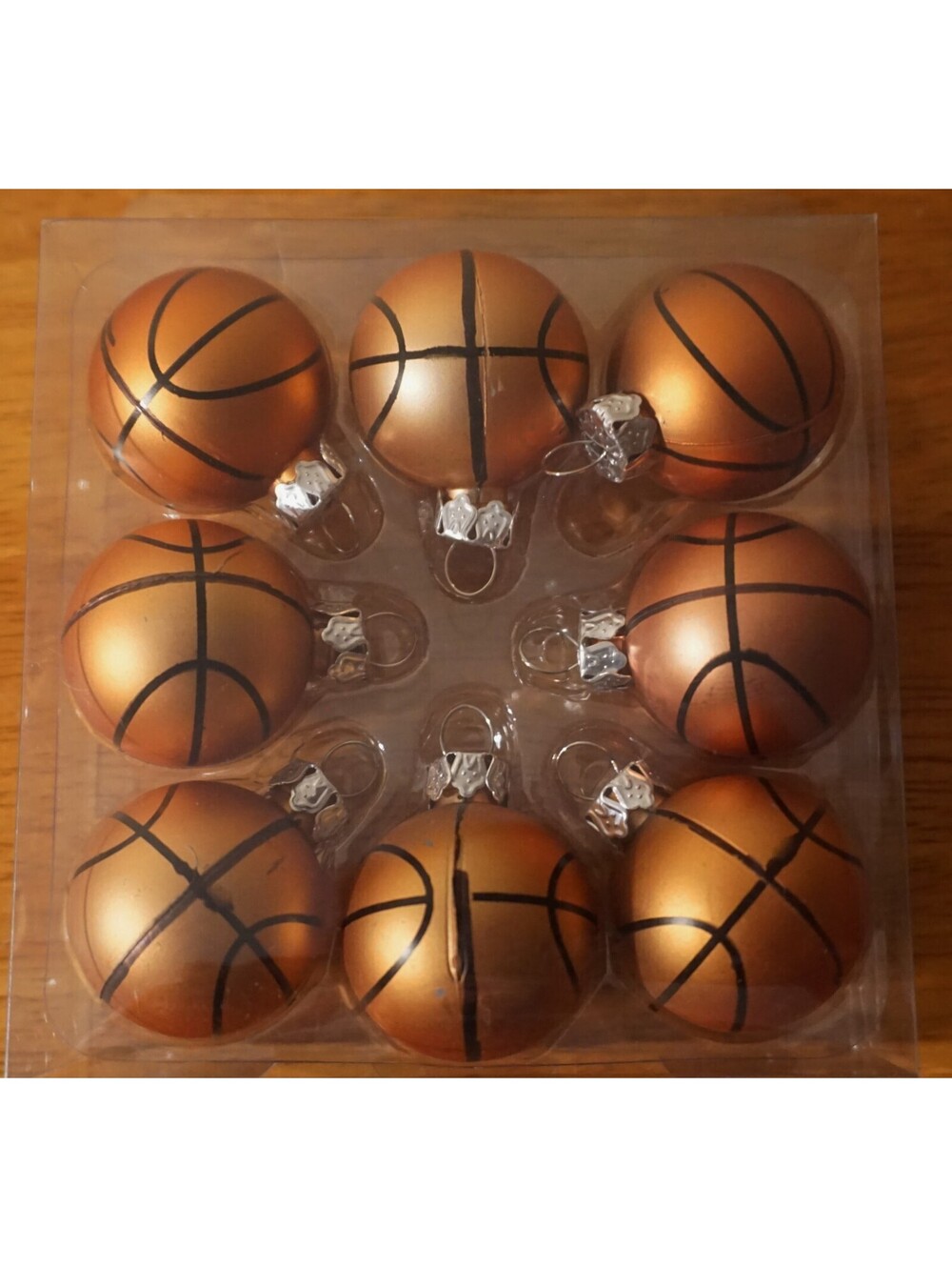 Set of 8 Mini Basketball Ornaments Christmas Tree Team Game Sports Home Decor